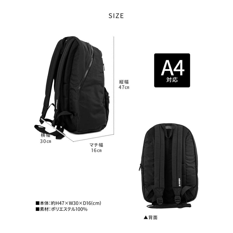 アディダス リュック A4 PC収納 リフレクター 黒 Originals Reflective 3-Stripes Backpack adidas｜s-martceleble｜05