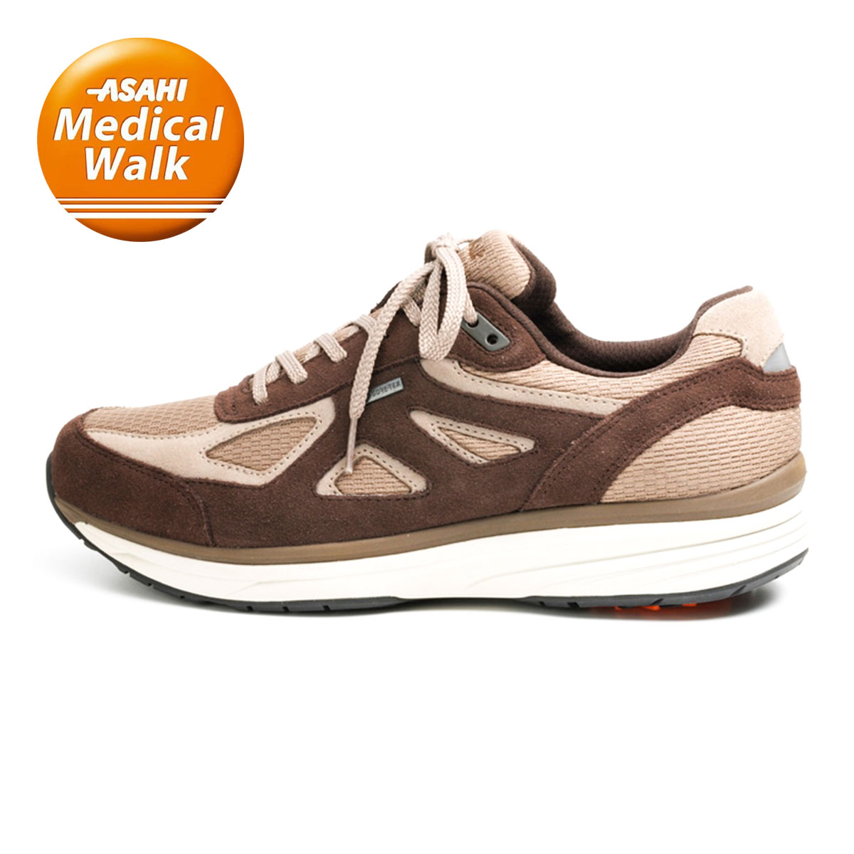 アサヒメディカルウォーク ウォーキングシューズ レディース メンズ 防水 ゴアテックス 3E 反射材 リフレクター アウトドアシューズ ジョギング 男性用 女性用 旅行 スニーカー 小さいサイズ 大きいサイズ 黒 ブラック ブラウン 036 アサヒシューズ アサヒメディカルウォーク ウォーキングシューズ