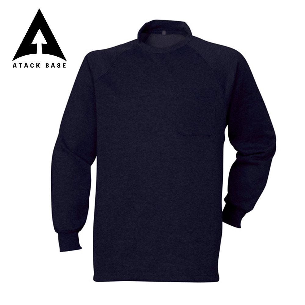 アタックベース 作業服 作業着 インナー 冬 防寒 裏起毛 ハイネック