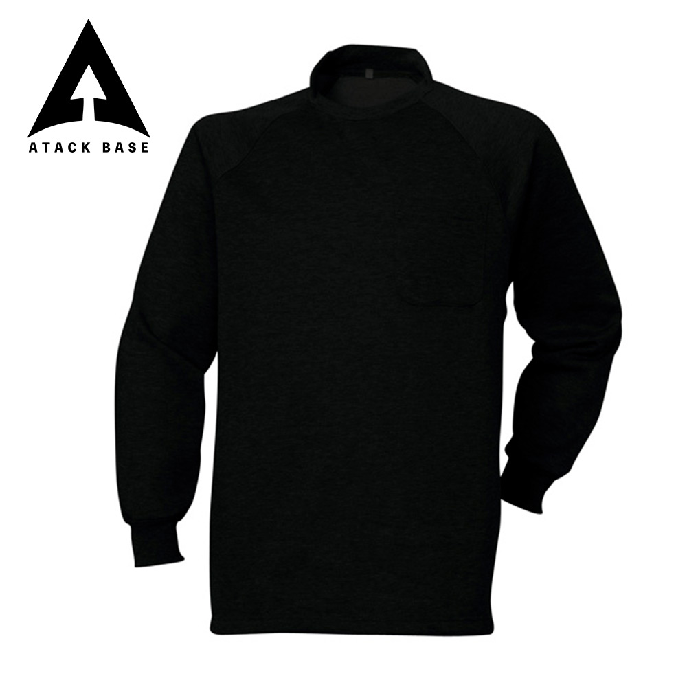 アタックベース 作業服 作業着 インナー 冬 防寒 裏起毛 ハイネック