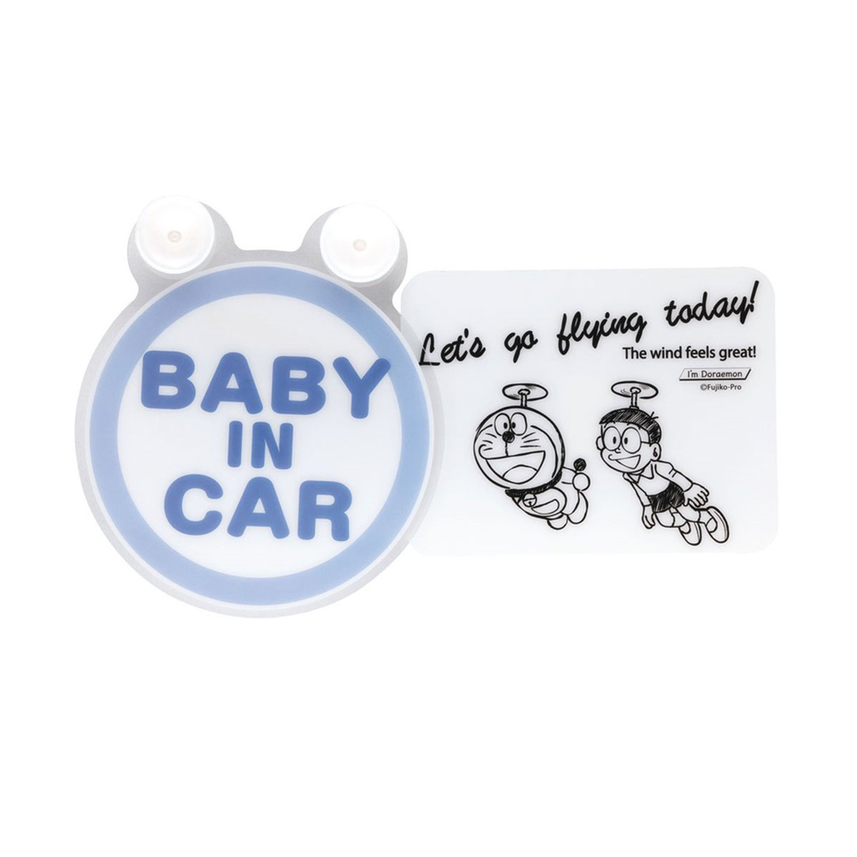 セーフティサイン スイングステッカー BABY IN CAR 吸盤 車内 車 赤ちゃんが乗ってます 女子 マイメロディ クロミ ドラえもん CSGS1｜s-martceleble｜03
