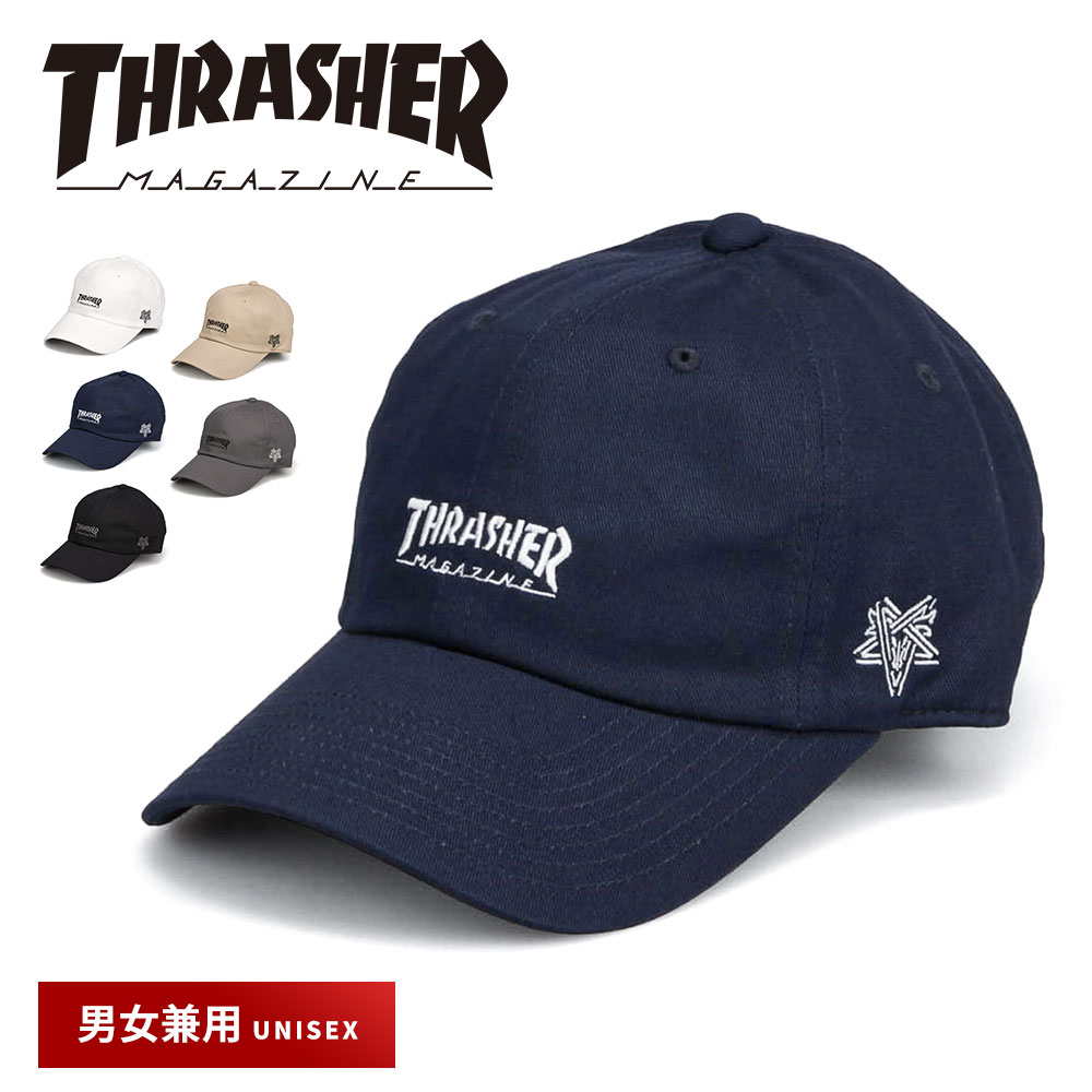 帽子 キャップ ローキャップ アメカジ メンズキャップ メンズ レディース UV対策 クラウンキャップ スラッシャー THRASHER dw1546