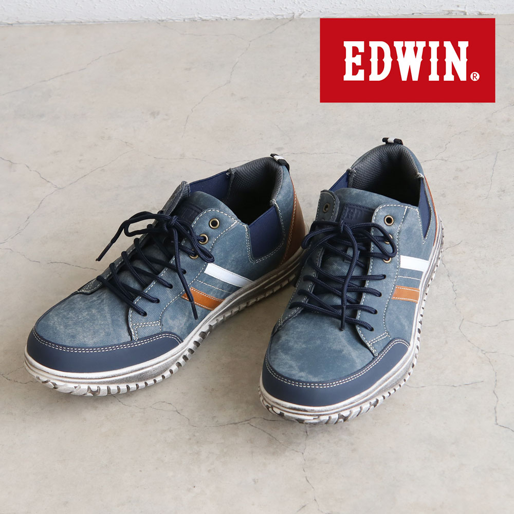 EDWIN（エドウィン） メンズ スニーカー サイドゴア カジュアル