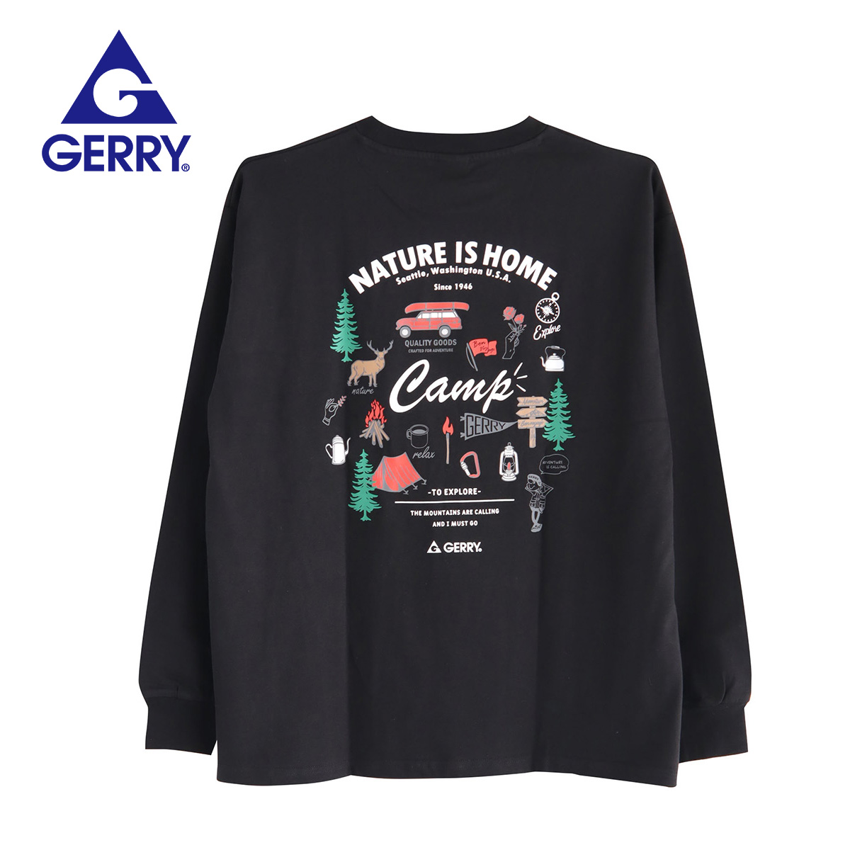 GERRY（ジェリー） gerry tシャツ メンズ 長袖 ロンt レディース