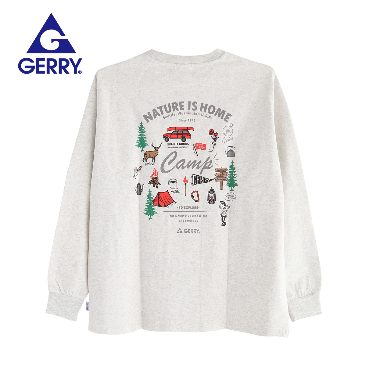 GERRY（ジェリー） gerry tシャツ メンズ 長袖 ロンt レディース