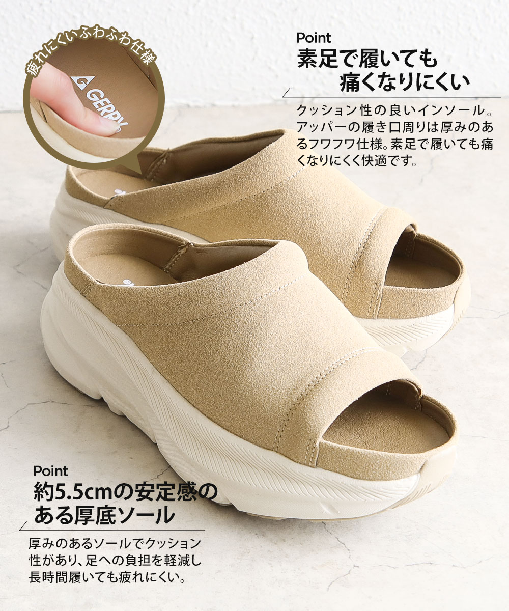 新しい GERRY ジェリー 厚底 サンダル レディース おしゃれ 軽量 靴