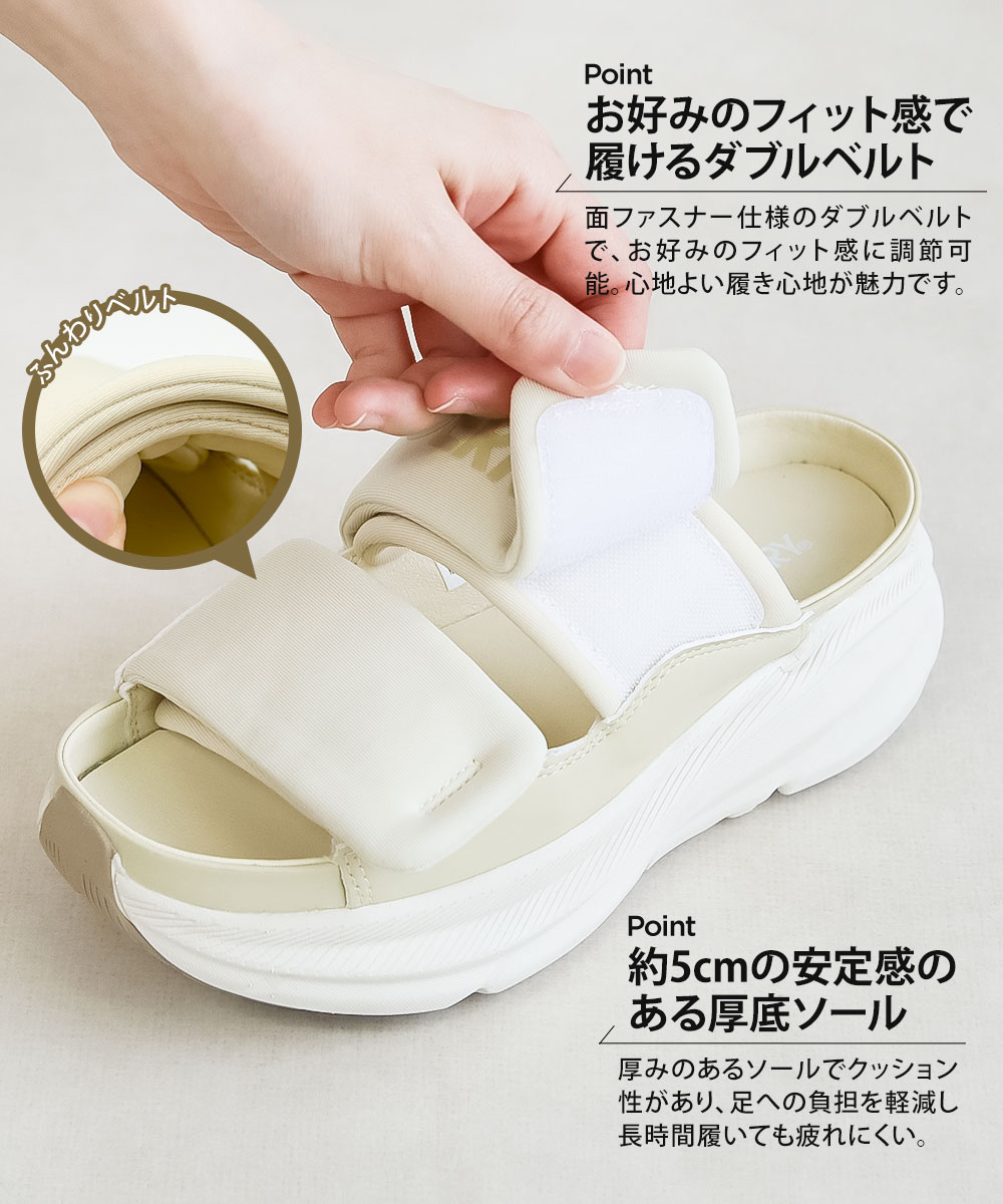 GERRY（ジェリー） 厚底 サンダル レディース おしゃれ スポーツ