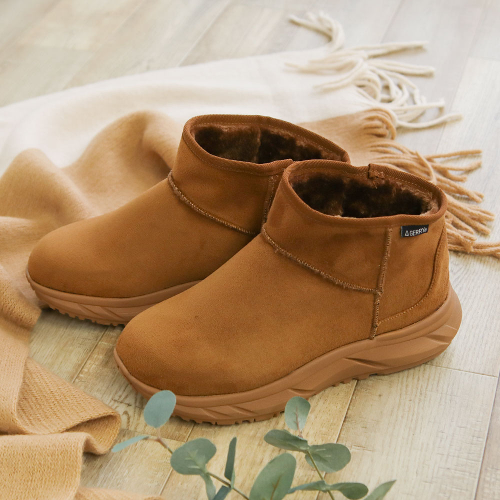 GERRY（ジェリー） ムートン ブーツ メンズ ショート 厚底 撥水 軽量