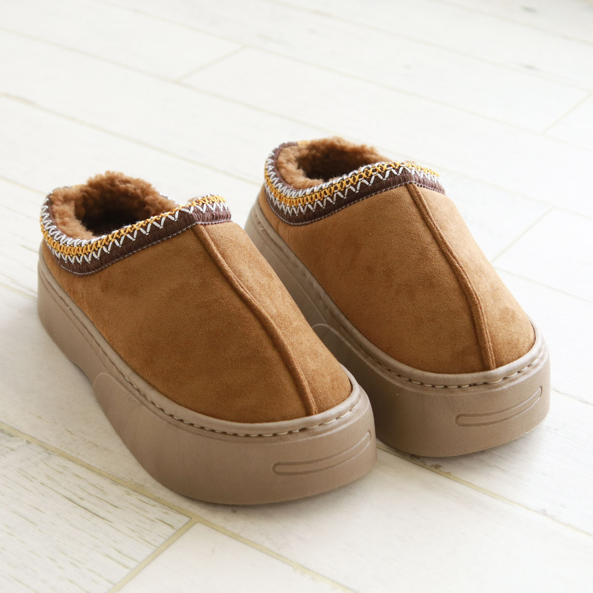 GERRY（ジェリー） サボサンダル レディース 厚底 ボア 暖かい かかと