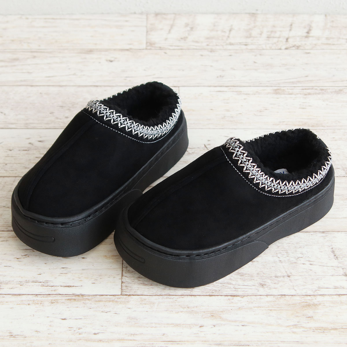 GERRY（ジェリー） サボサンダル レディース 厚底 ボア 暖かい かかと