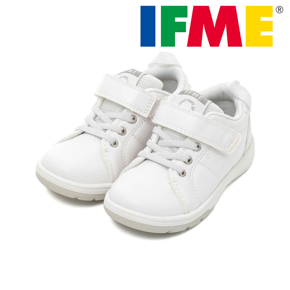 石木文　てふてふ　白　【未使用】 IFME（イフミー） 子供靴 スニーカー キッズ 15cm マジックテープ