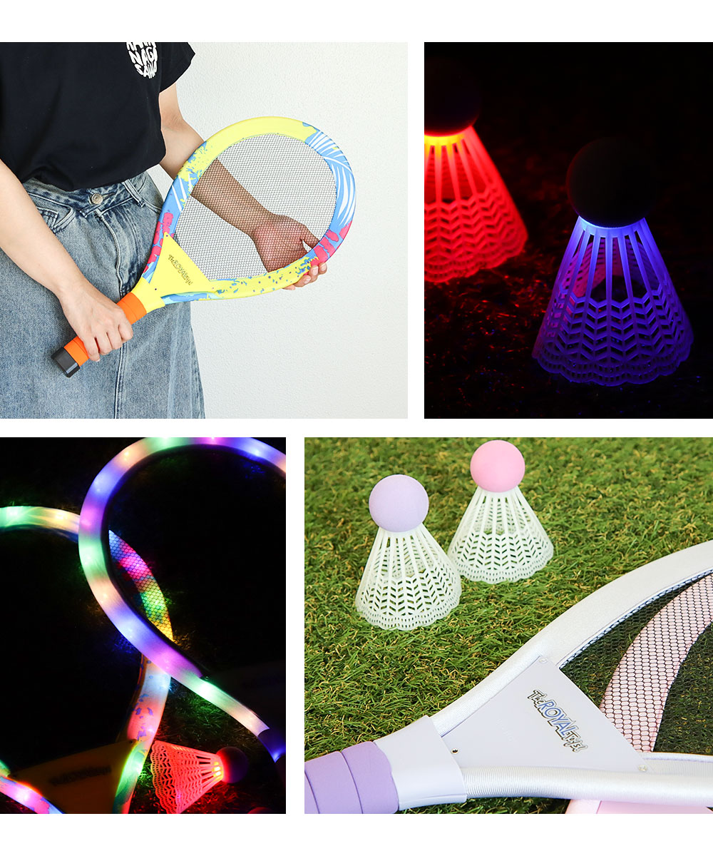 バドミントン ラケット セット イルミネーション おもちゃ キッズ 子供 バドミントンセット 光る ILLUMINATION BADMINTON