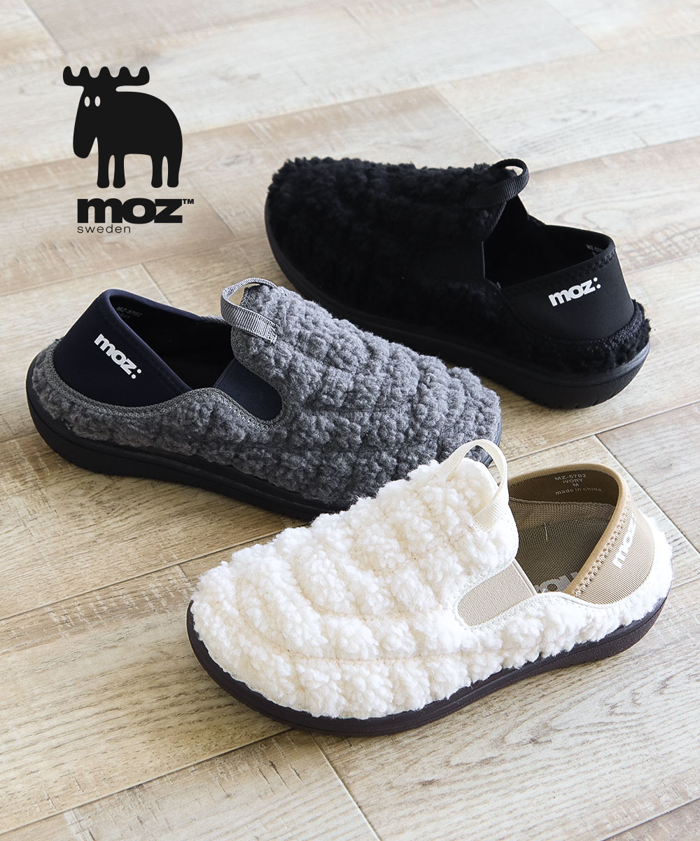 moz（モズ） キルティング モック シューズ レディース かかとが踏める