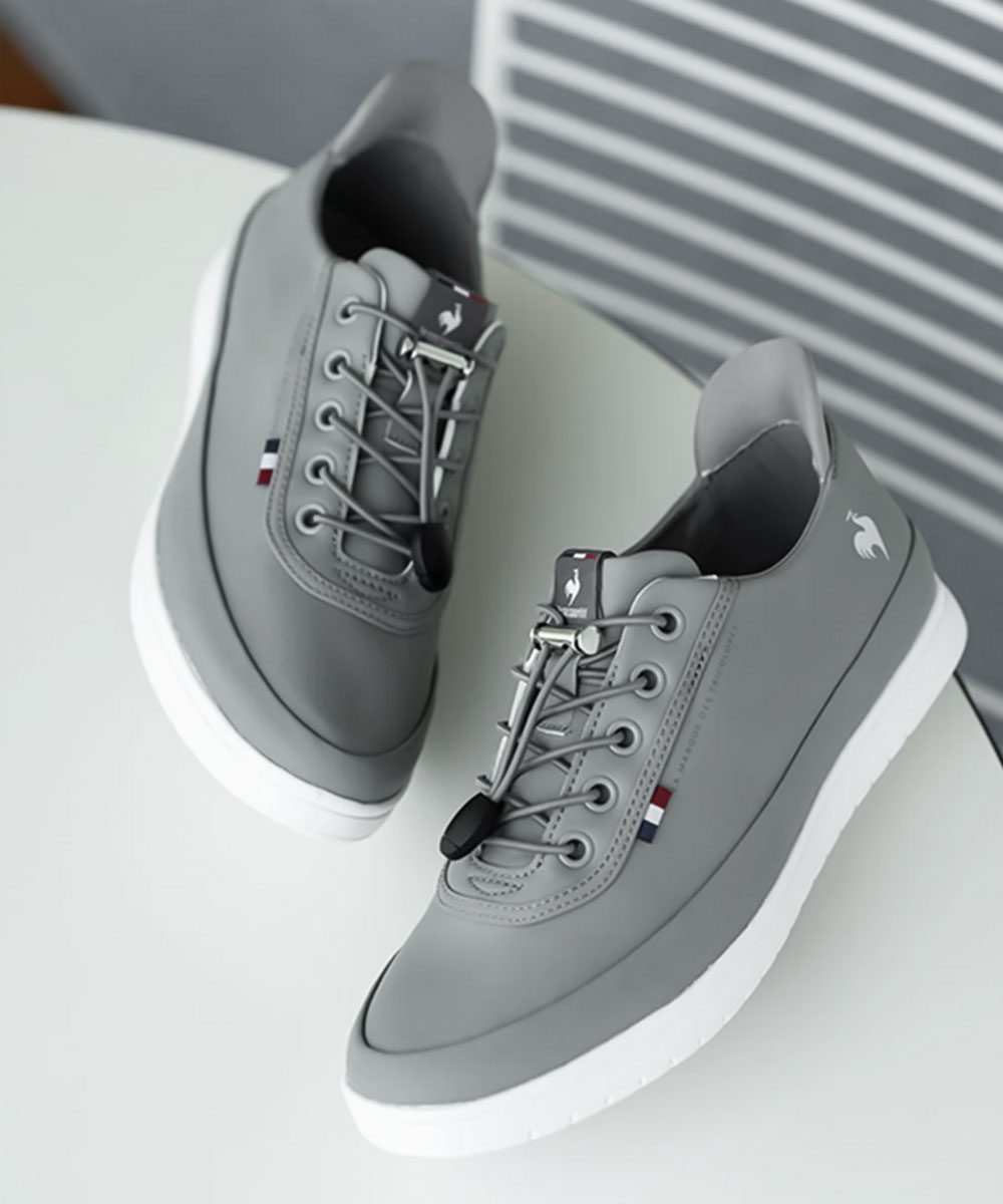 ルコックスポルティフ スニーカー 24cm 黒 グレー レディース le coq sportif（ルコックスポルティフ） ルコック スポルティフ