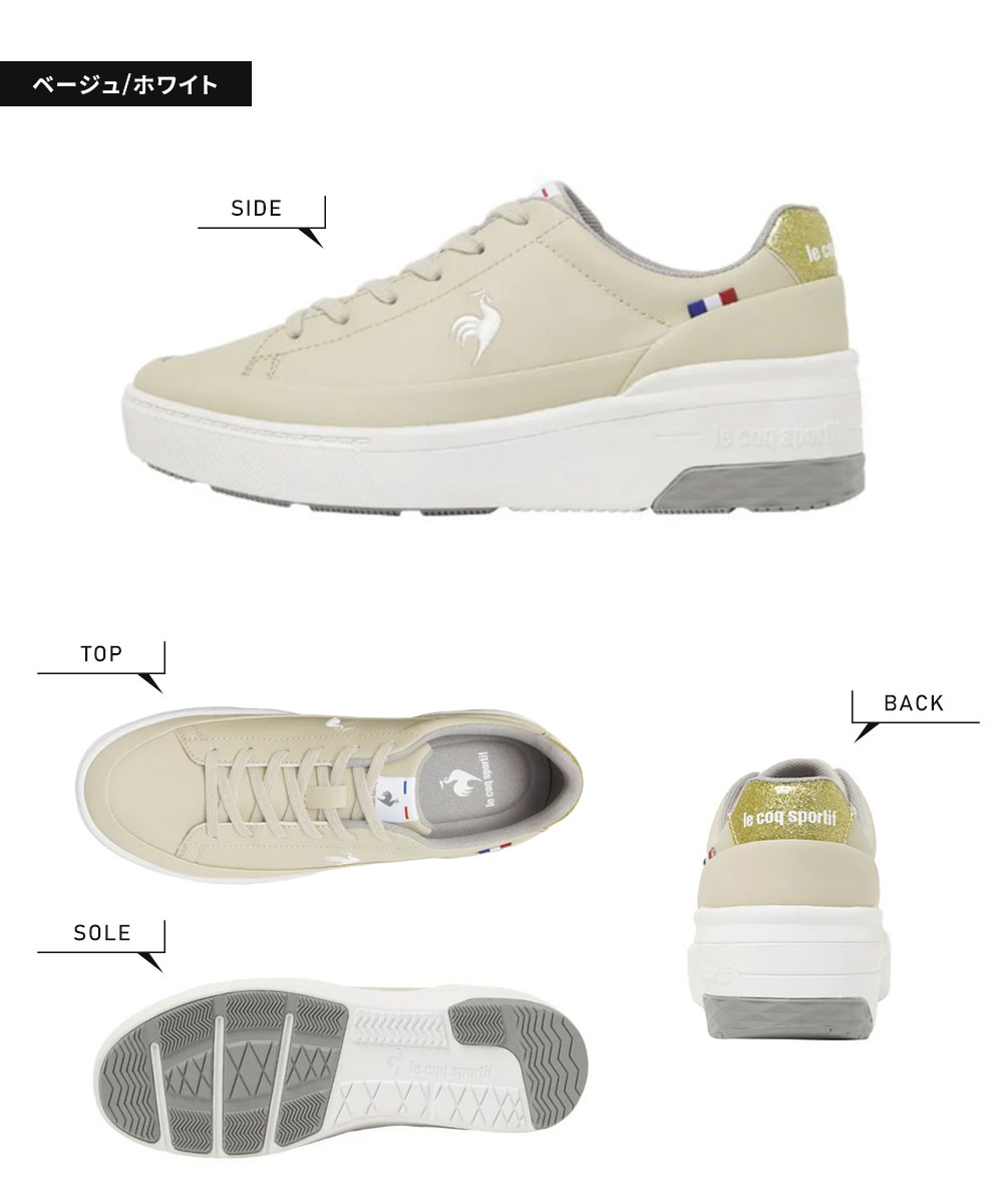 ルコック スニーカー レディース 防水 ローカット 晴雨兼用 消臭 軽量 軽い 履きやすい カジュアル シンプル おしゃれ かわいい レインシューズ 雨靴 靴 シューズ 黒 ブラック 白 ホワイト ベージュ le coq sportif ルコックスポルティフ LCS セーヴル リフト II le coq sportif（ルコックスポルティフ） ルコック スポルティフ