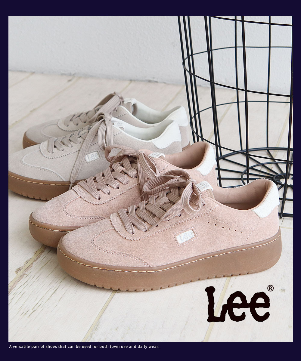 Lee（リー） スニーカー レディース ローカット 本革 カジュアル