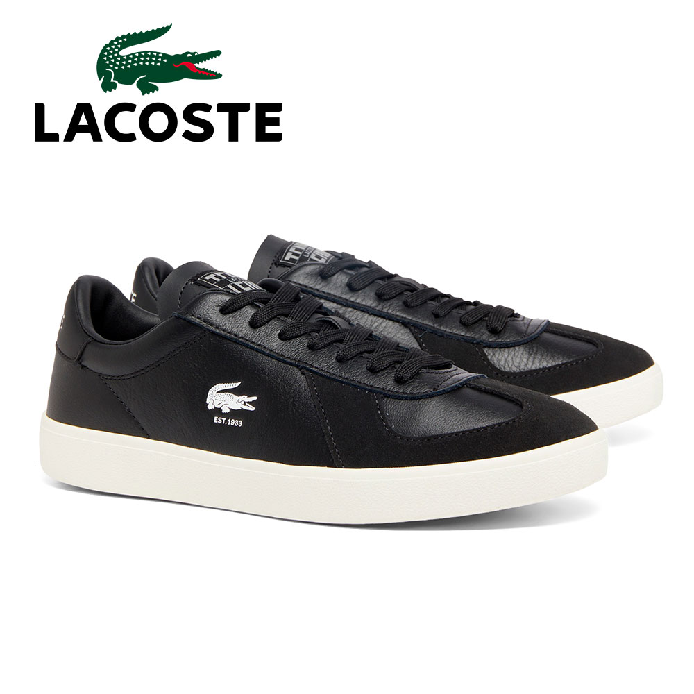LACOSTE（ラコステ） スニーカー メンズ 黒 白 ローカット カジュアル