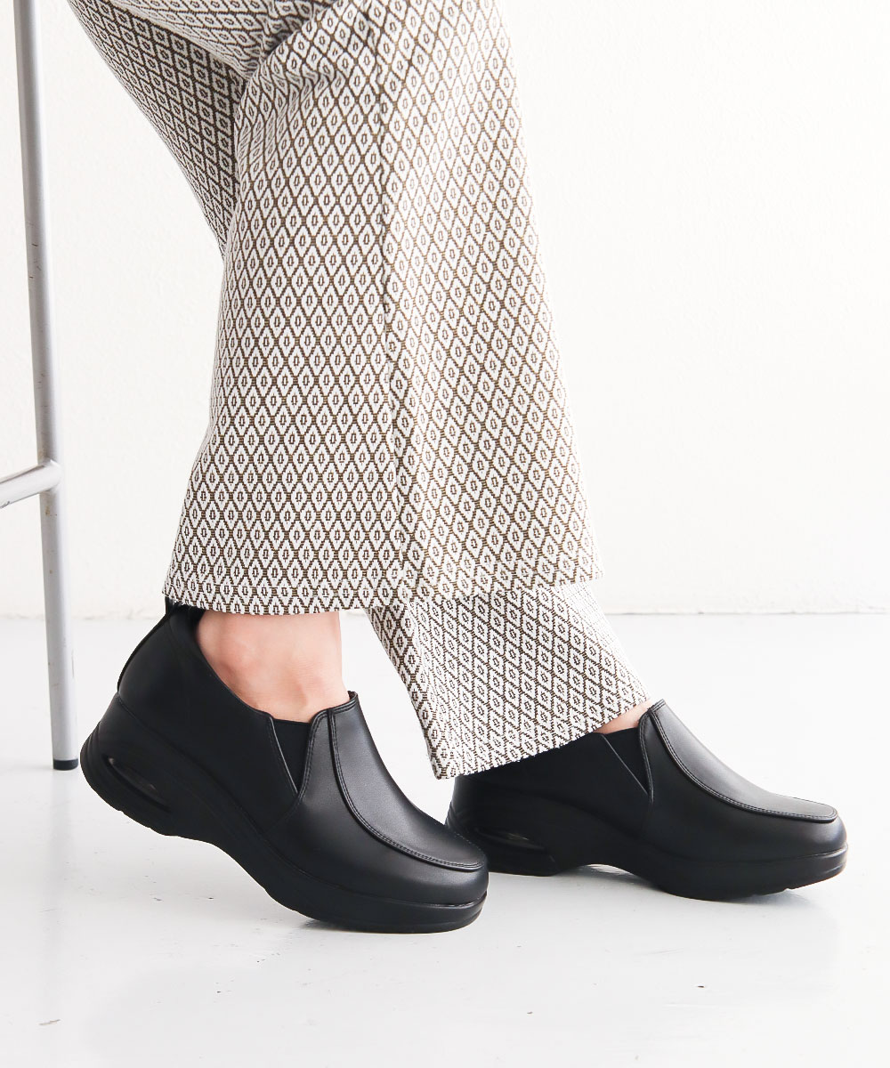 コンフォートシューズ レディース おしゃれ 3e 厚底 ウェッジ エアー