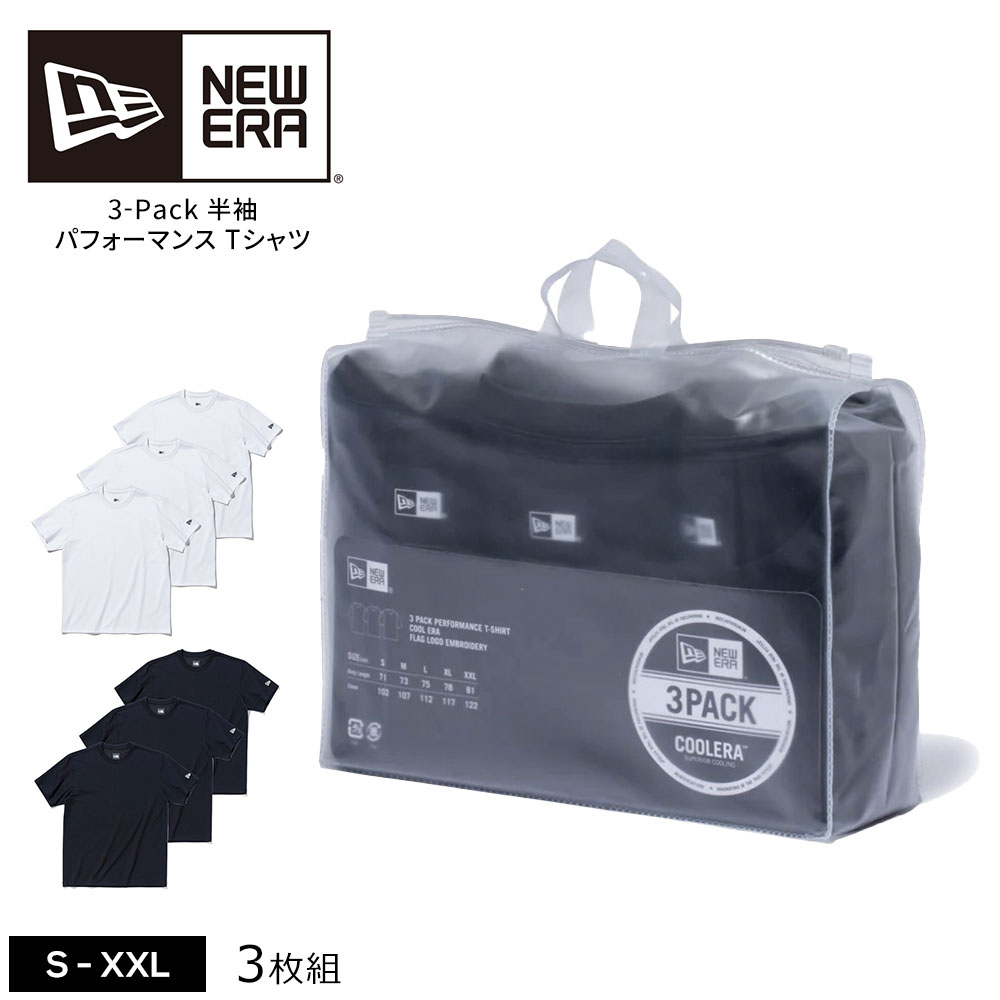 NEW ERA（ニューエラ） Tシャツ メンズ 半袖 3枚組 トレーニング