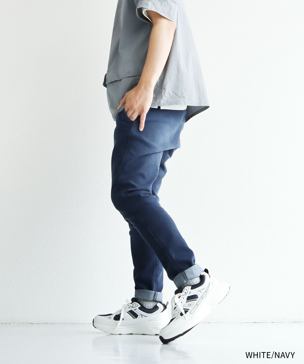 【新品未使用希少品】IENA ×FELLER コラボネイビー×白 NEV SURF（ネブサーフ） ネブ スニーカー メンズ ローカット 幅広 甲高