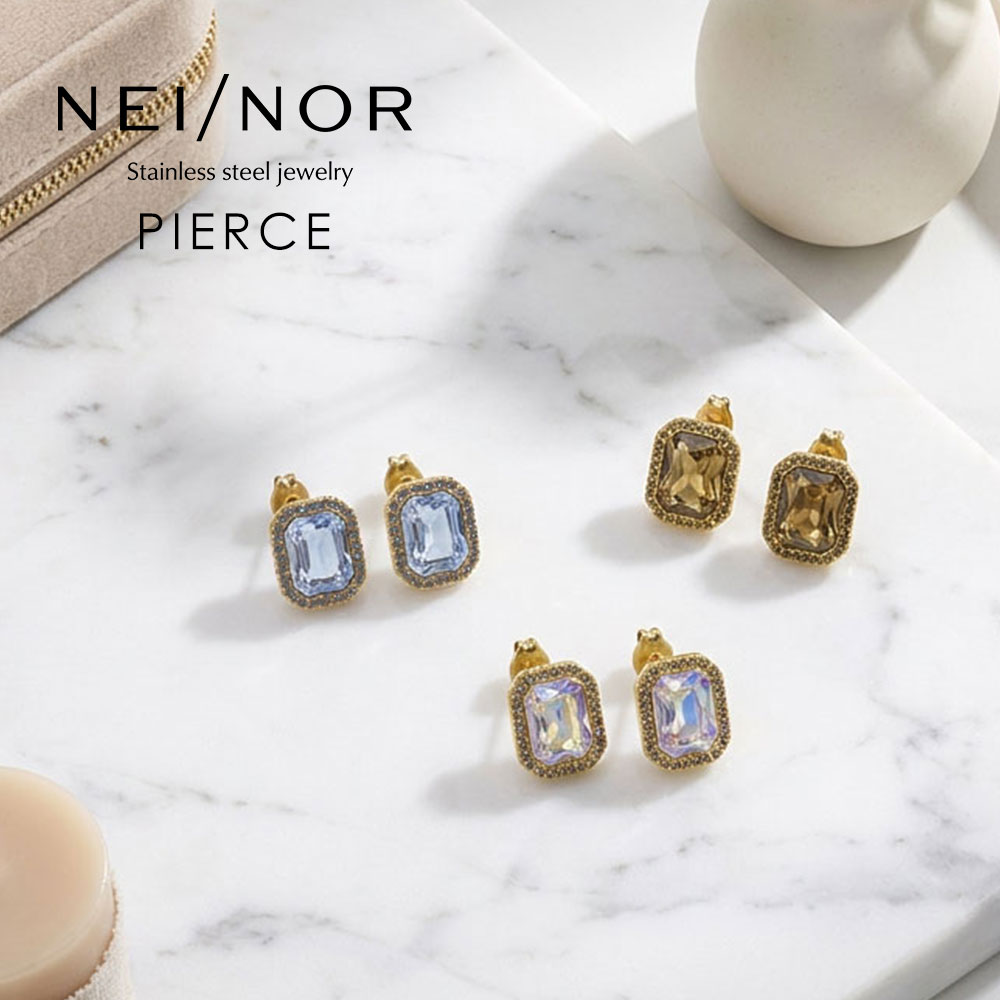 Nei/nor ピアス アレルギー対応 つけっぱなし OK  サージカルステンレス メンズ レディース セカンドピアス アクセサリー ゴールド 0130 爆買