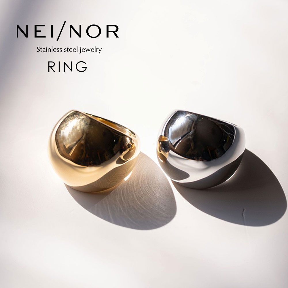 Nei/nor 指輪 レディース リング サージカルステンレス ペアリング つけっぱなしリング 金属アレルギー 錆びない指輪 NnRI-0070