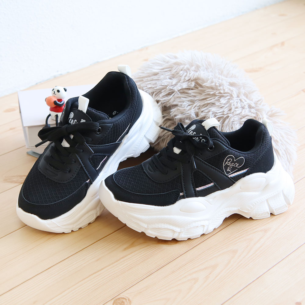 パーソンズ スニーカー キッズ ジュニア 女の子 厚底 履きやすい 子供靴 紐 ダッド メッシュ カップインソール かわいい おしゃれ psj-038  PERSONS