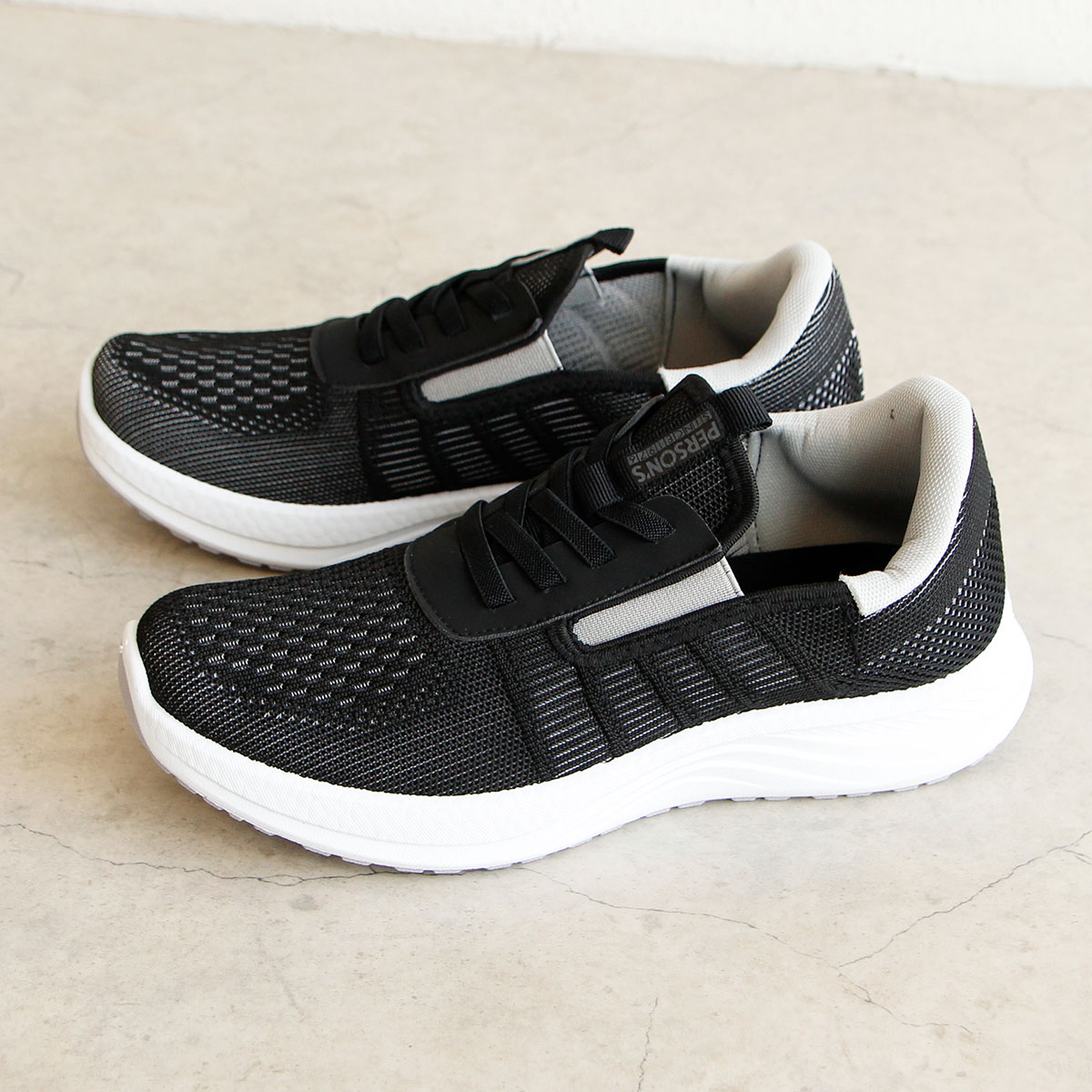 PERSON'S（パーソンズ） メンズ スニーカー 黒 ハンズフリー