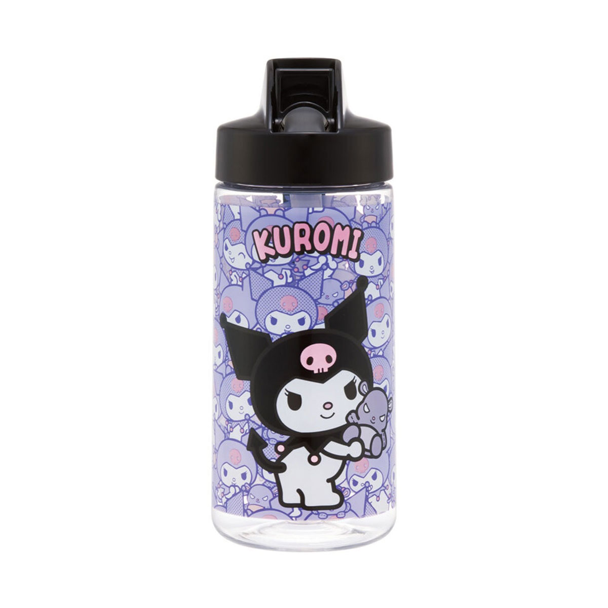 スケーター 水筒 キッズ 500ml ストロー プラスチック 透明 クリア