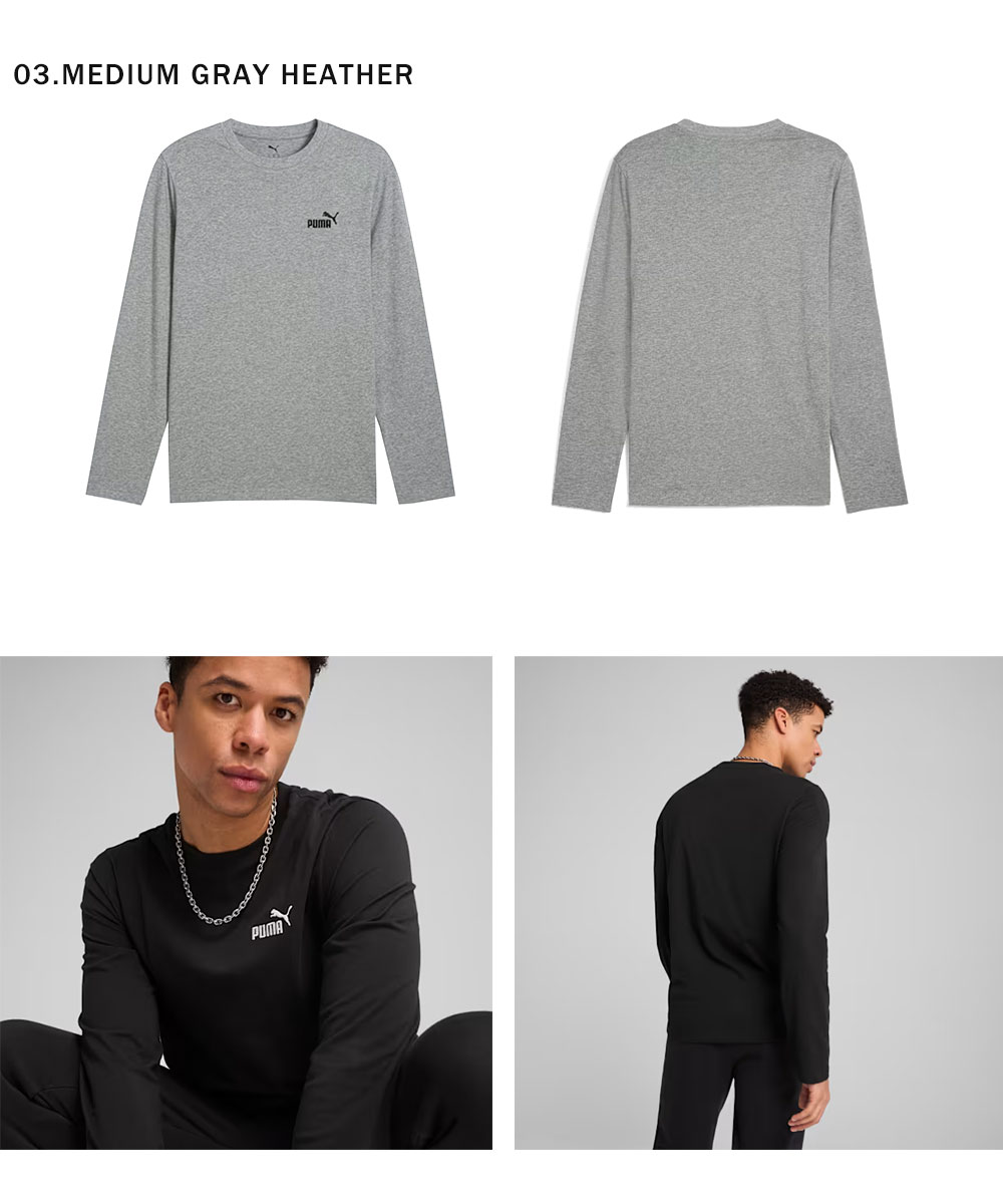PUMA（プーマ） tシャツ メンズ 長袖 綿100% トップス ウェア NO.1