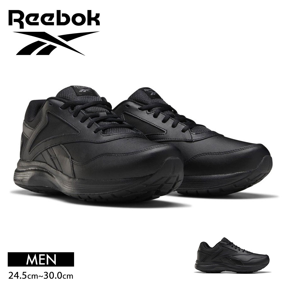 ウォーキングシューズ高評価！リーボック スニーカー メンズ ローカット 靴 シューズ 黒 Walk Ultra 7.0 DMX MAX Extra Wide Reebok 冬靴 脱ぎ履き