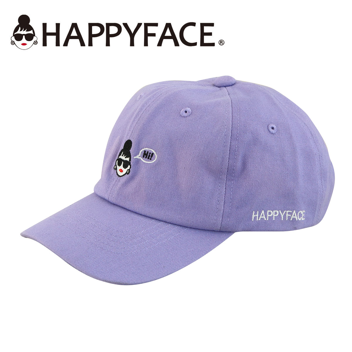 ハッピーフェイス 帽子 キャップ レディース おしゃれ HAPPYFACE 黒 