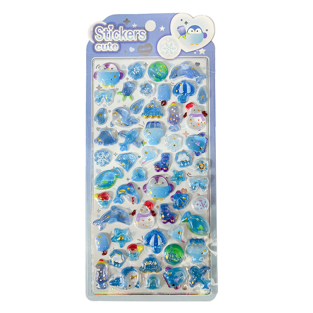 ぷっくりシール クリスタル つやつや キラキラ 立体 3D セット デコ