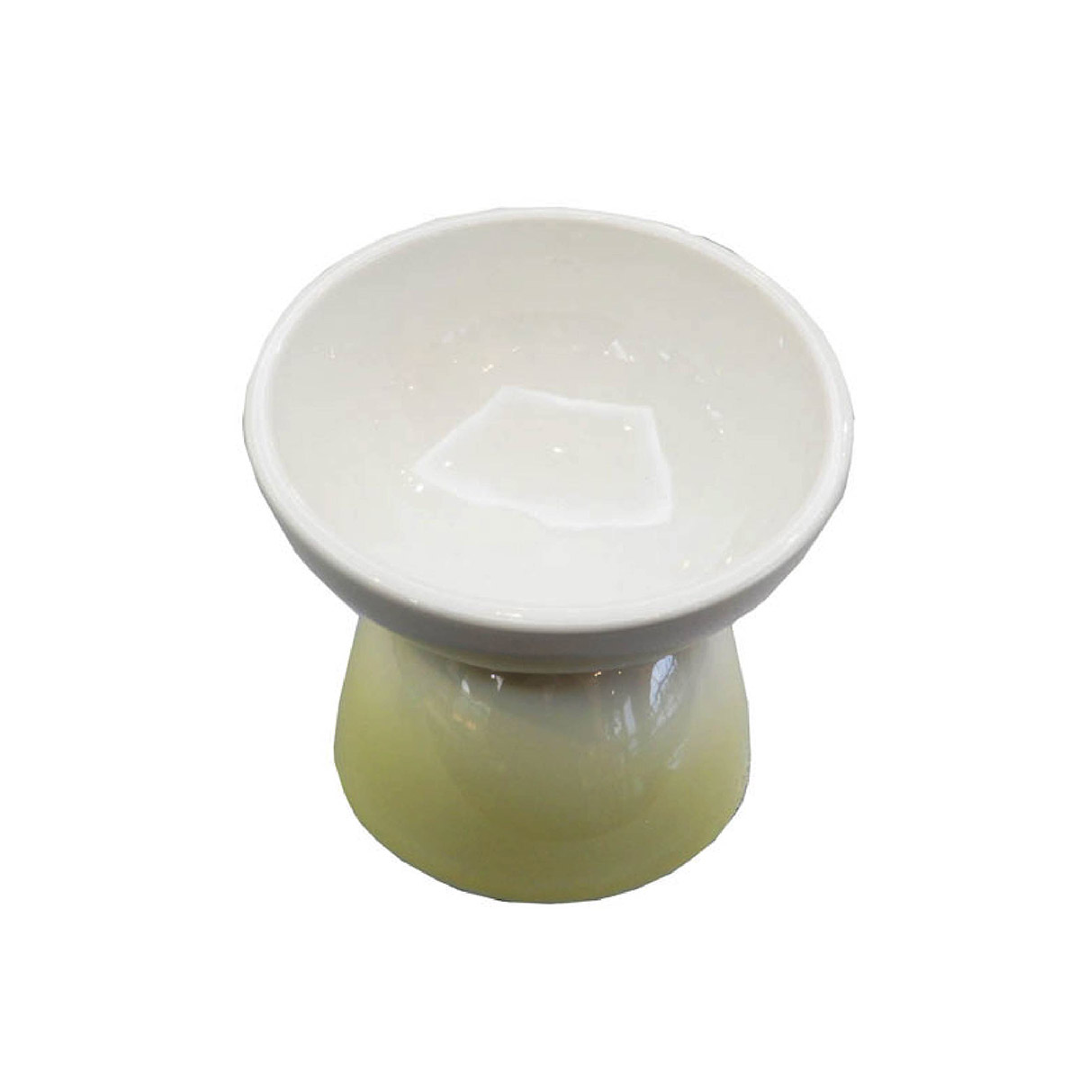 白い陶器製フードボール 高台付き スケーター フードボウル 犬 高さが