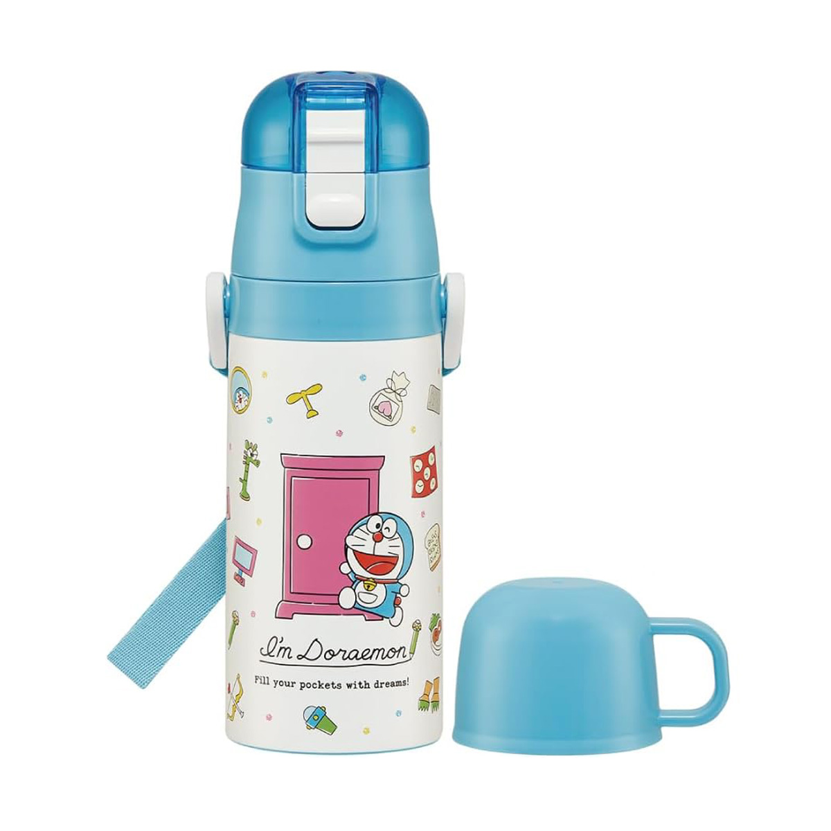 スケーター 水筒 キッズ 2WAY 350ml コップ付き 子供 直飲み 男の子