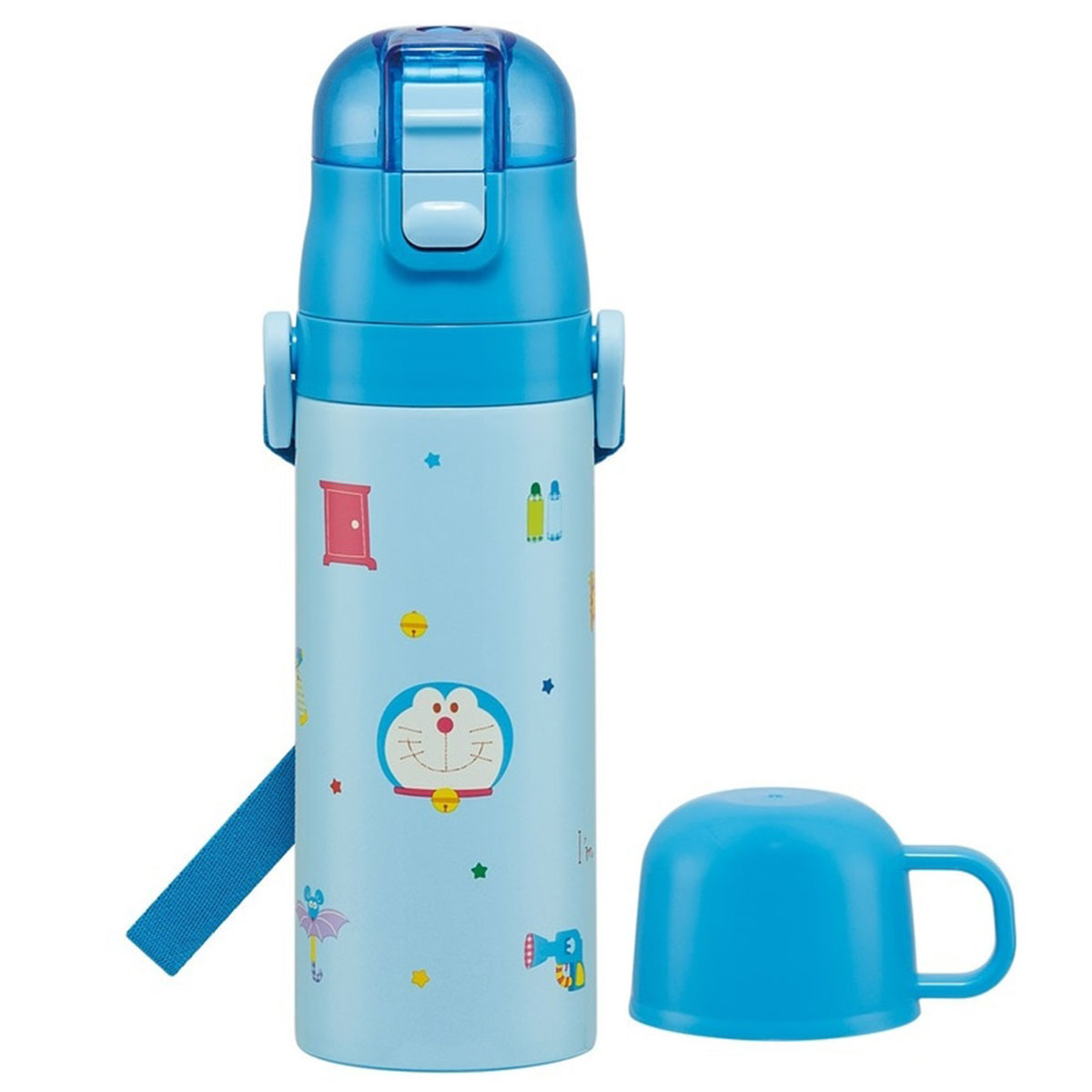 スケーター 水筒 キッズ ワンタッチ コップ付き 子供 直飲み 男の子