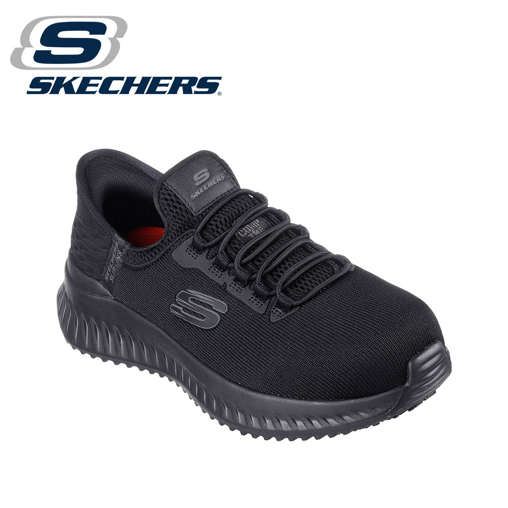 スケッチャーズ ハンズフリー スリップインズ 安全靴 防滑 ワークシューズ セーフティシューズ スニーカー レディース ローカット シューズ 女性用 作業靴 ブランド SKECHERS ティリド オンブレイ パープル ブラック 108152 SKECHERS（スケッチャーズ） ハンズフリー スリップインズ 女性用 安全