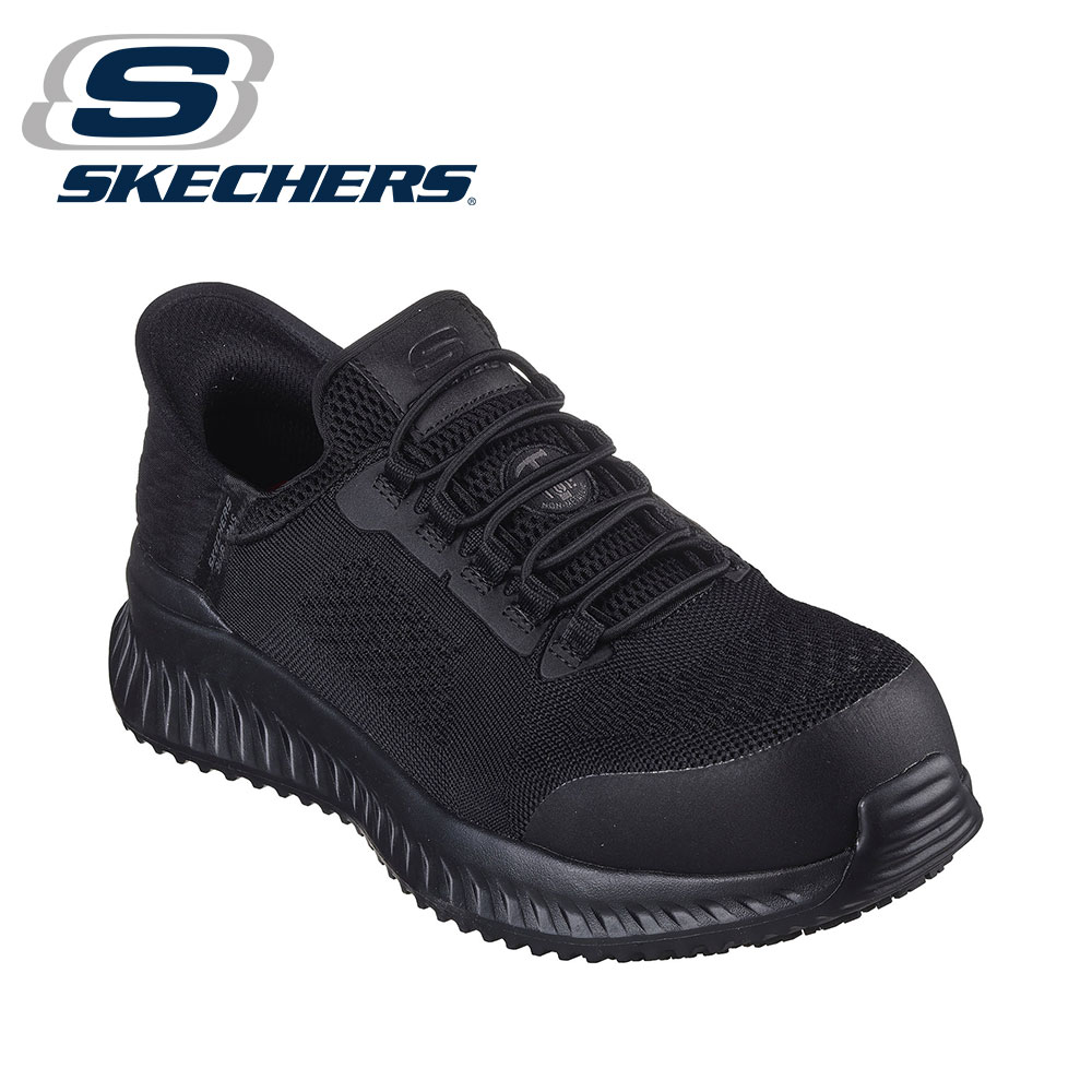 ラストタイムセールします！新品！プリュス黒 Sサイズ SKECHERS（スケッチャーズ） ハンズフリー スリップインズ 安全靴