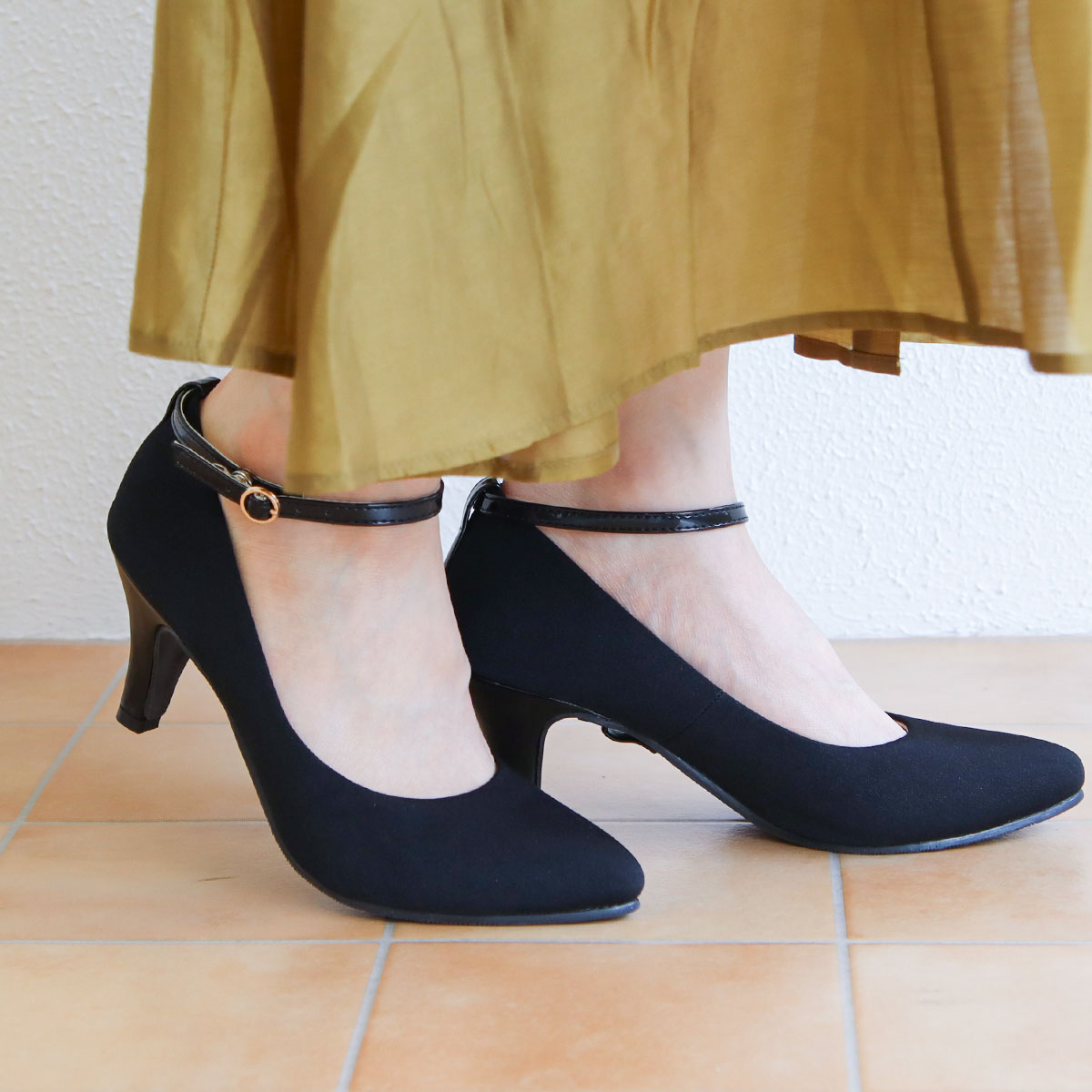 パンプス ストラップ 取り付け 3way 歩きやすい 走れる レディース
