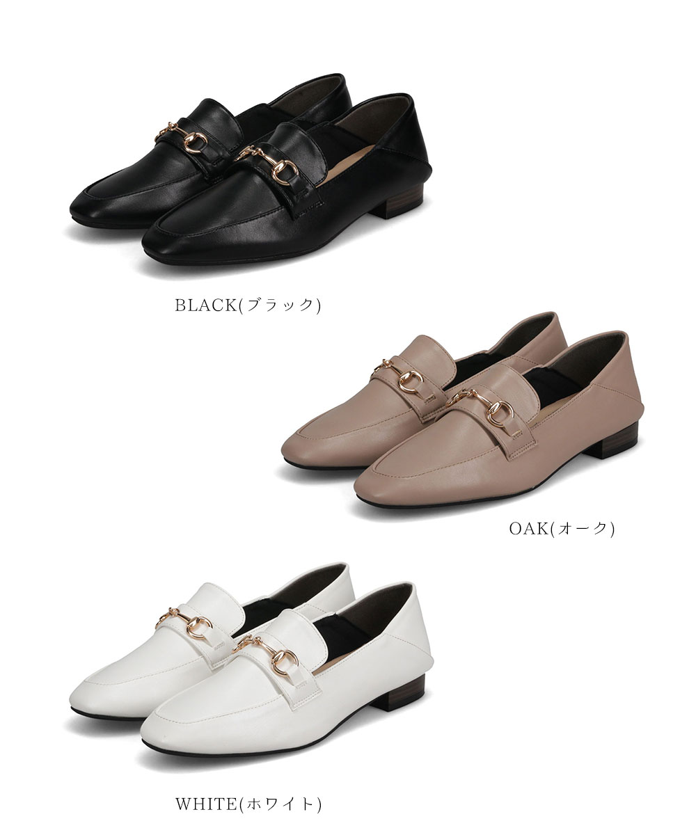 ビットローファー レディース かかとが踏める ローヒール 婦人靴