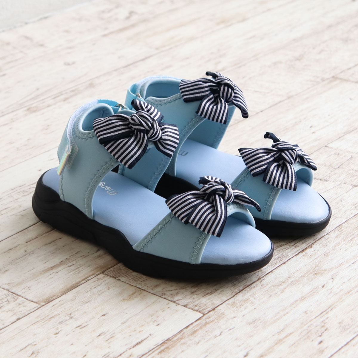 キッズ サンダル 女の子 靴 子供 リボン ローヒール 可愛い オシャレ
