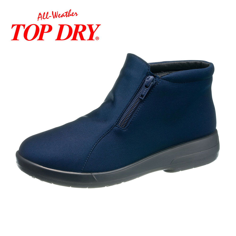 TOP DRY レインシューズ レディース ショートブーツ 防水 防滑 撥水 3E