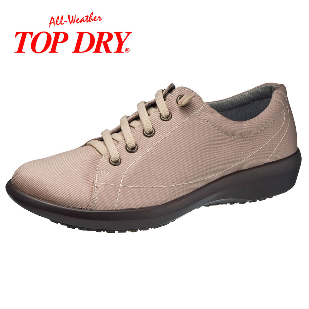 TOP DRY スニーカー レディース 防水 防滑 レインシューズ 撥水 3E