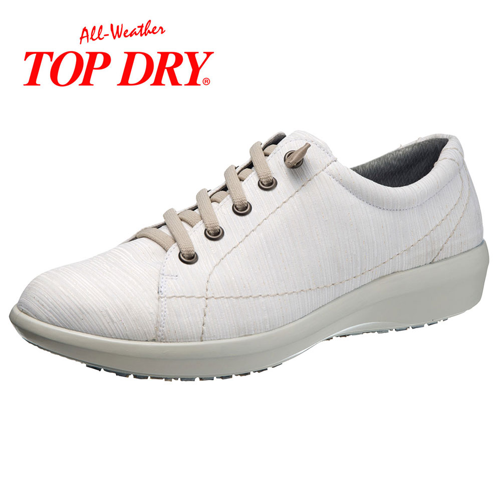 TOP DRY スニーカー レディース 防水 防滑 レインシューズ 撥水 3E