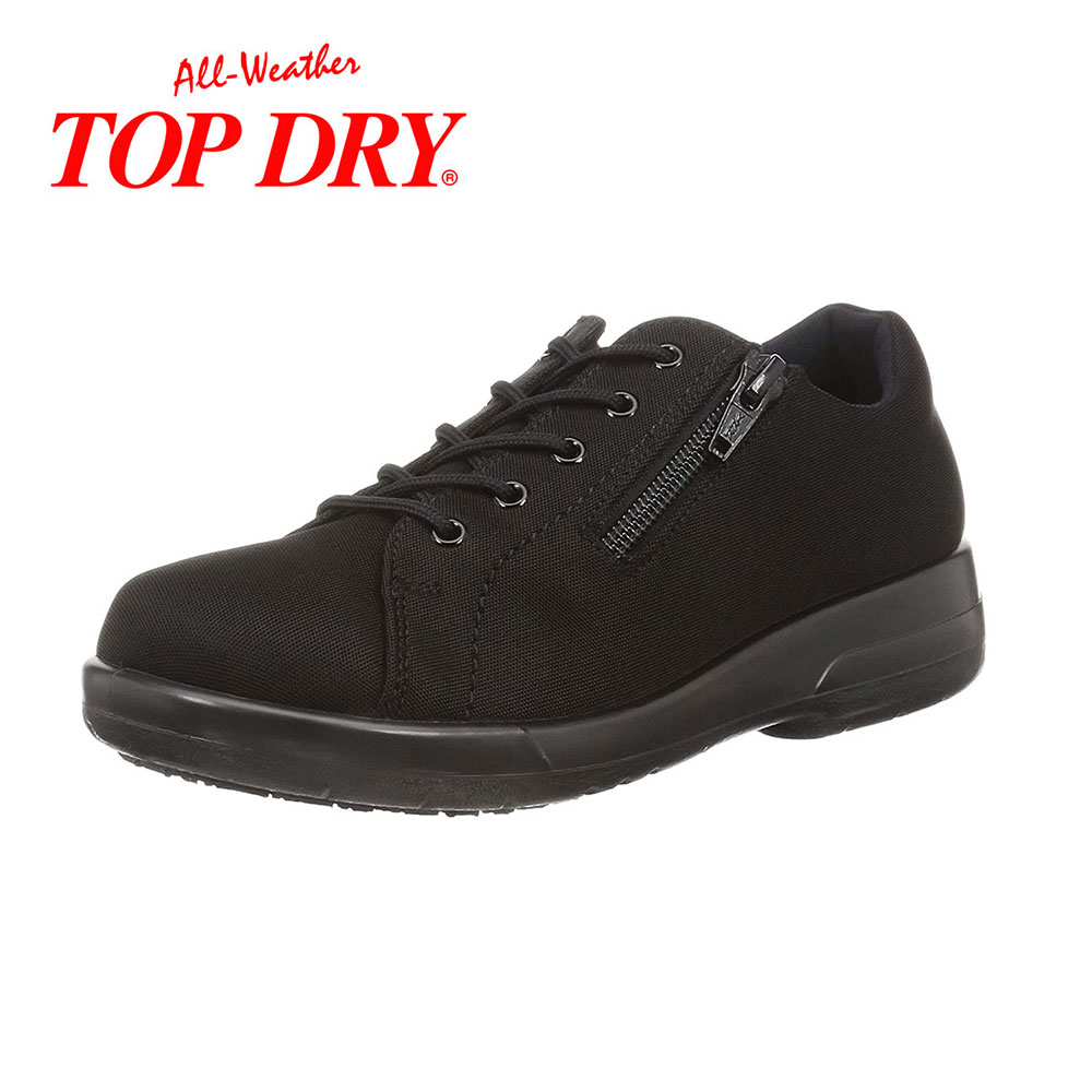 TOP DRY レインシューズ レディース スニーカー 防水 防滑 サイド