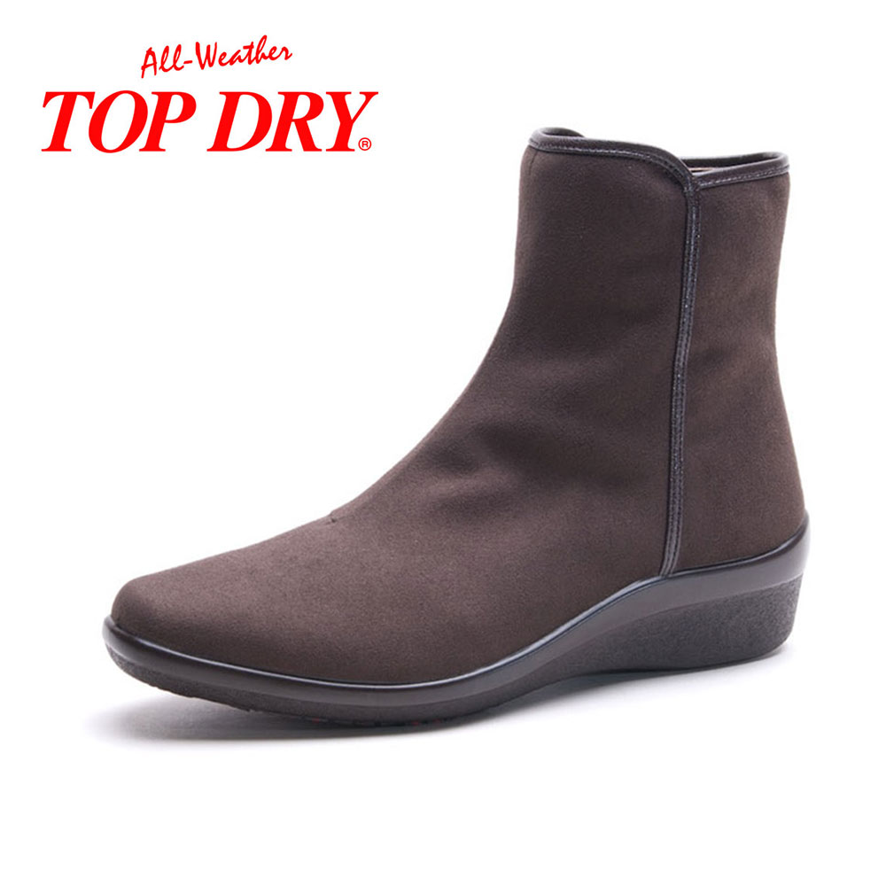 TOP DRY ショートブーツ レディース 防水 おしゃれ 防滑 撥水