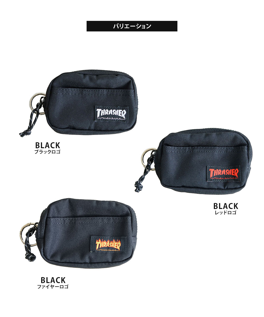 THRASHER（スラッシャー） ポーチ ケース フック 小さめ ミニ ポケット