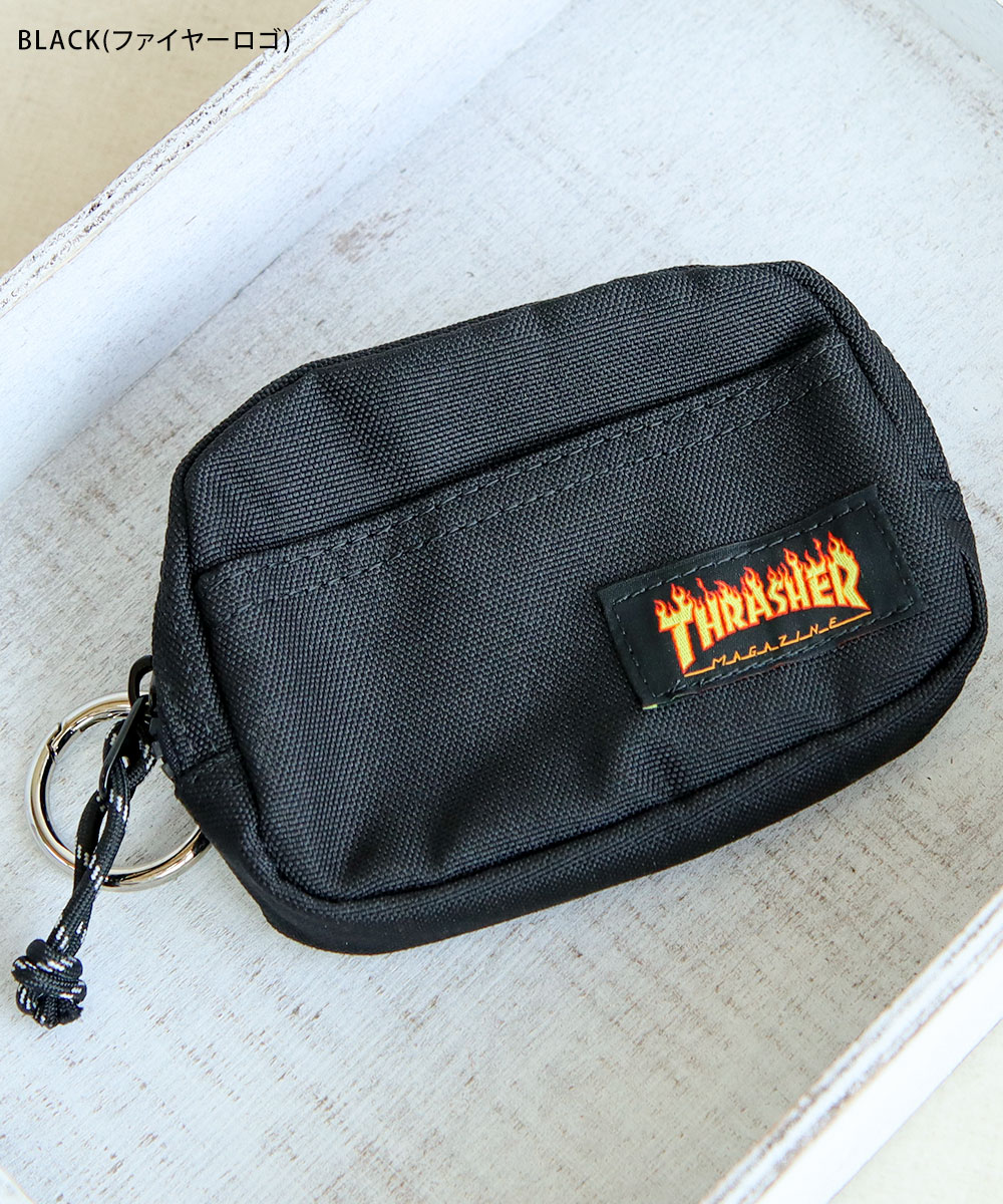 THRASHER（スラッシャー） ポーチ ケース フック 小さめ ミニ ポケット