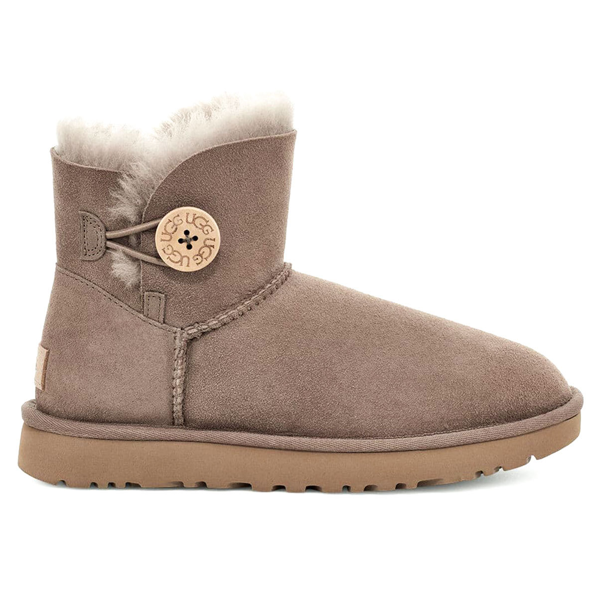 アグ ムートンブーツ レディース ミニ ベイリー ボタン2 本革 ショート ブーツ 撥水 防汚 ショートブーツ 黒 ブラック キャメル グレー ベージュ Ugg S Mart 通販 Paypayモール