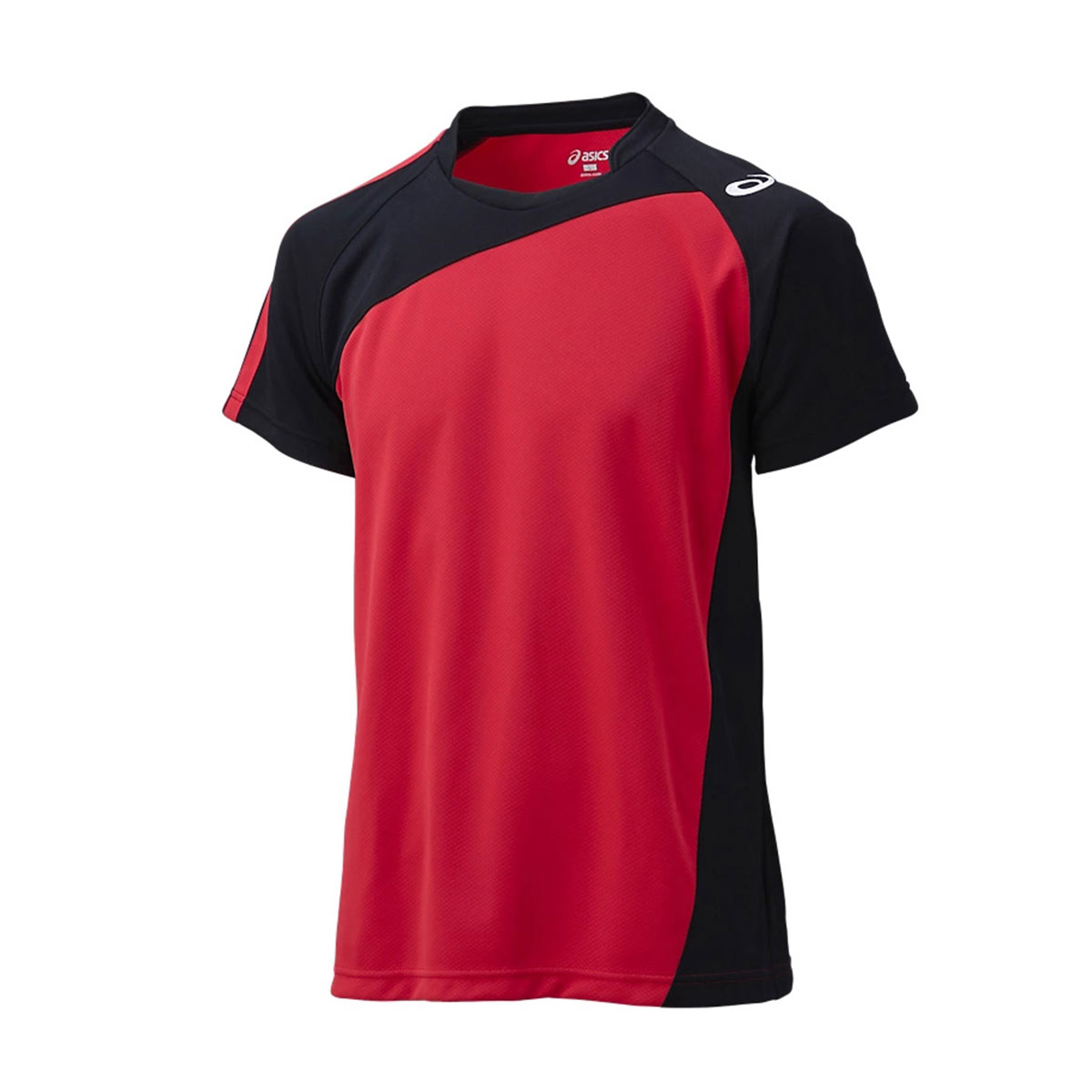 バレーボール用半袖シャツ 黒/赤